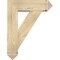 Ekena Millwork Traditional Arts and Crafts Rough Sawn Bracket w/ Offset Brace, Douglas Fir, 8"W x 26"D x 34"H BKT0806X26X34TRA03RDF - alternate 3